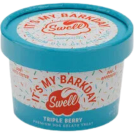 Swell Gelato Frozen Dog Treat, "It's My Barkday" Triple Berry, 4-oz