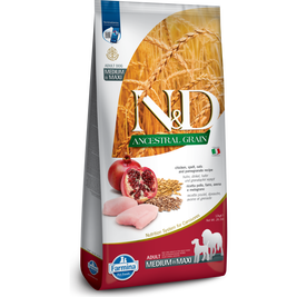 Farmina N&D Ancestral Grain Dry Dog Food, Chicken & Pomegranate, Adult, Medium & Maxi