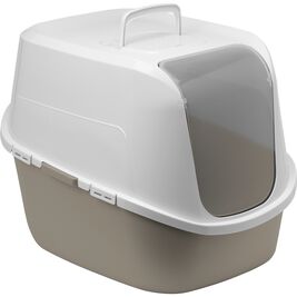 Moderna Amerix Hooded Cat Litter Box, Warm Grey
