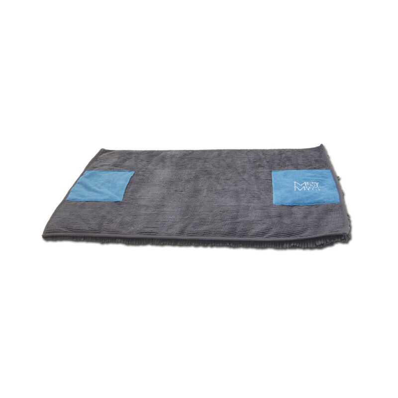 Messy Mutts Dog Drying Mat & Towel Cool Grey Small