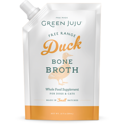 Green Juju Bone Broth Frozen Pet Food Topper, Duck, 20-oz