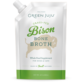 Green Juju Bone Broth Frozen Pet Food Topper, Bison, 20-oz