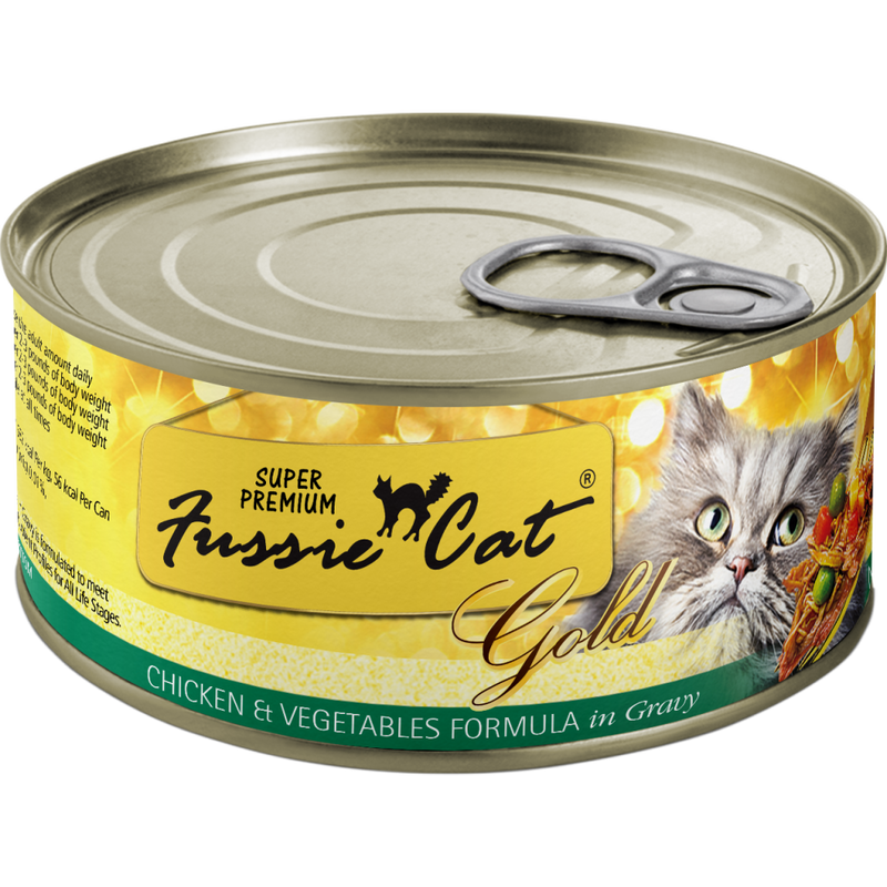 Fussie Cat Super Premium Canned Cat Food Chicken Vegetables