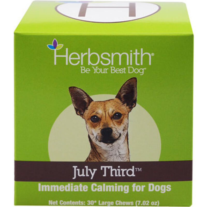 Herbsmith July Third Calming Aid Soft Chews Dog Supplement, Large, 30-count
