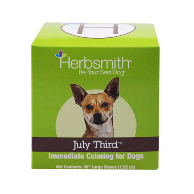 Herbsmith July Third Calming Aid Soft Chews Dog Supplement, Large, 30-count