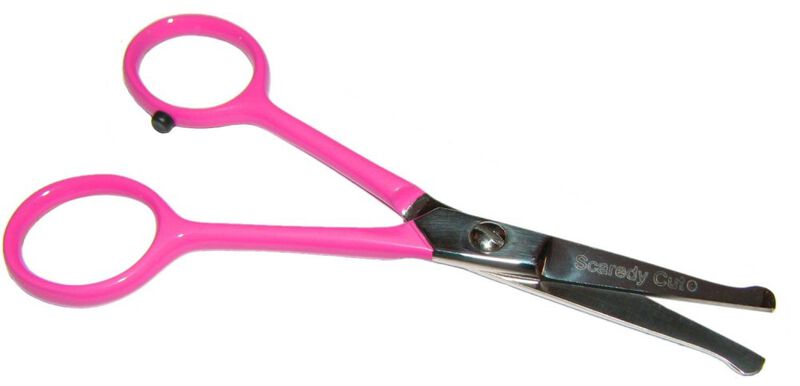 Tiny Trim - Ball-Tipped Small Pet Grooming Scissor - 4.5 Ear, Nose, Face, Paw - for Cats, Dogs, Pets - Pink