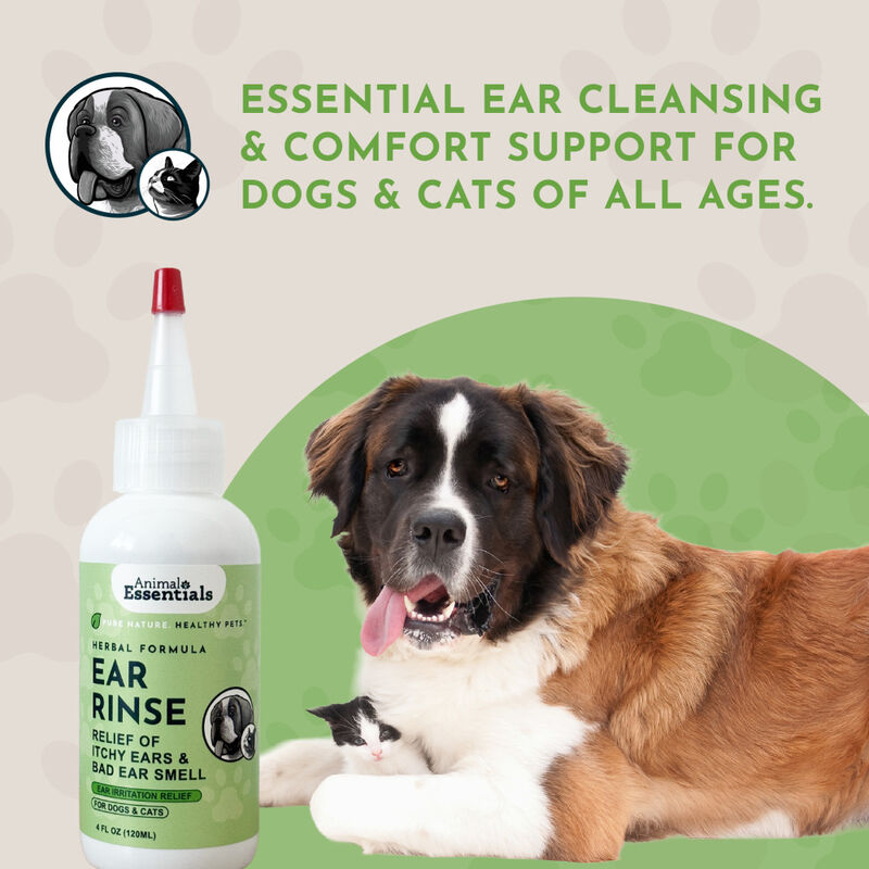 Animal Essentials Herbal Ear Rinse for Dogs & Cats, 4-oz image number null