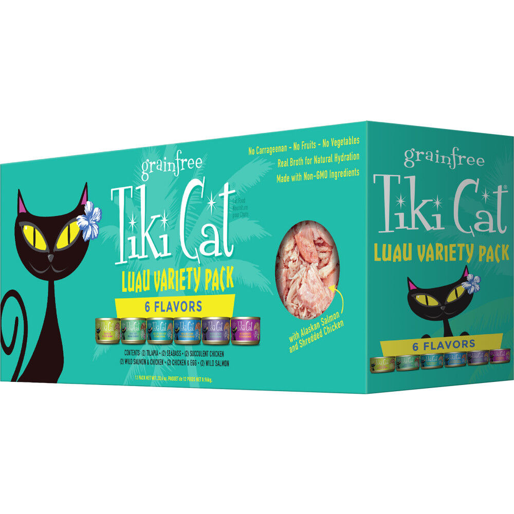 Tiki Cat Luau Canned Cat Food Variety Pack 2.8 oz 12 pack