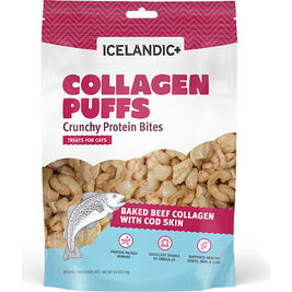 Icelandic+ Beef Collagen Puffs Cat Treats, Cod Skin, 0.5-oz