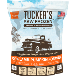 Tucker's Raw Frozen Dog Food, Pork Lamb & Pumpkin