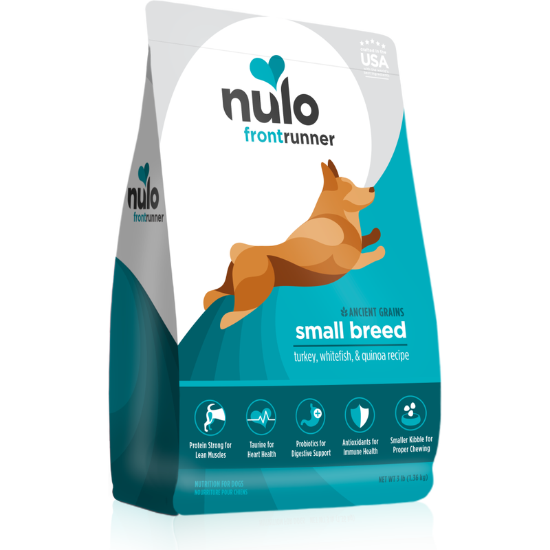 Nulo Frontrunner Ancient Grains Dry Dog Food, Small Breed, Turkey Whitefish & Quinoa image number null