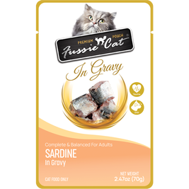 Fussie Cat Premium Wet Cat Food, Sardine in Gravy