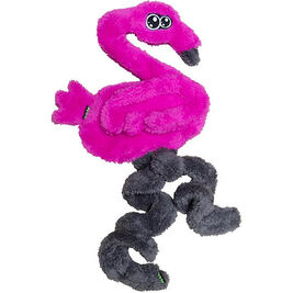 Cycle Dog Duraplush Springy Dog Toy, Flamingo, Medium