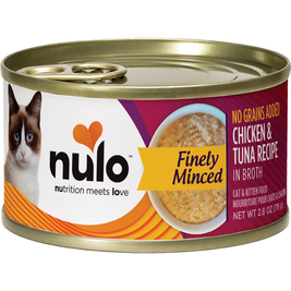 Nulo Grain-Free Canned Cat Food, Finely Minced, Chicken & Tuna