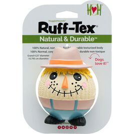 HuggleHounds Fall Ruff-Tex Ball Dog Toy, Tobias Scarecrow