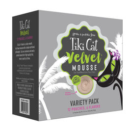 Tiki Cat Velvet Mousse Wet Cat Food, Variety Pack, 2.8-oz, 12-pack