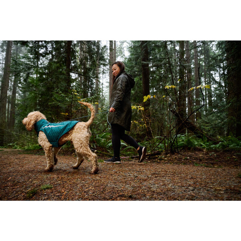 RC Pets Shasta Dog Coat, Teal Chevron, 16-in image number null