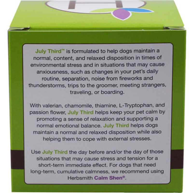 Herbsmith July Third Calming Aid Soft Chews Dog Supplement, Large, 30-count