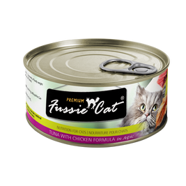 Fussie Cat Premium Canned Cat Food, Tuna & Chicken