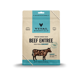 Vital Essentials Raw Freeze-Dried Dog Food, Beef, Mini Nibs