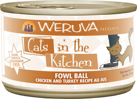 Cats in the Kitchen Originals Canned Cat Food, Fowl Ball, Chicken & Turkey
