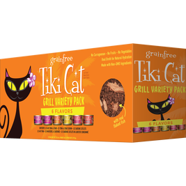 Tiki Cat Grill Canned Cat Food, Variety Pack, 2.8-oz, 12-pack