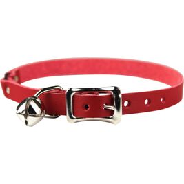 OmniPet Signature Leather Safety Stretch Cat Collar, Red