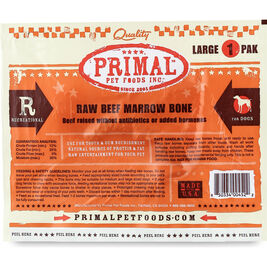 Primal Raw Frozen Beef Marrow Bone Dog Treat, Large, 1-pk