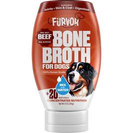 Furvor Bone Broth Dog Food Topper, Beef, 12-oz