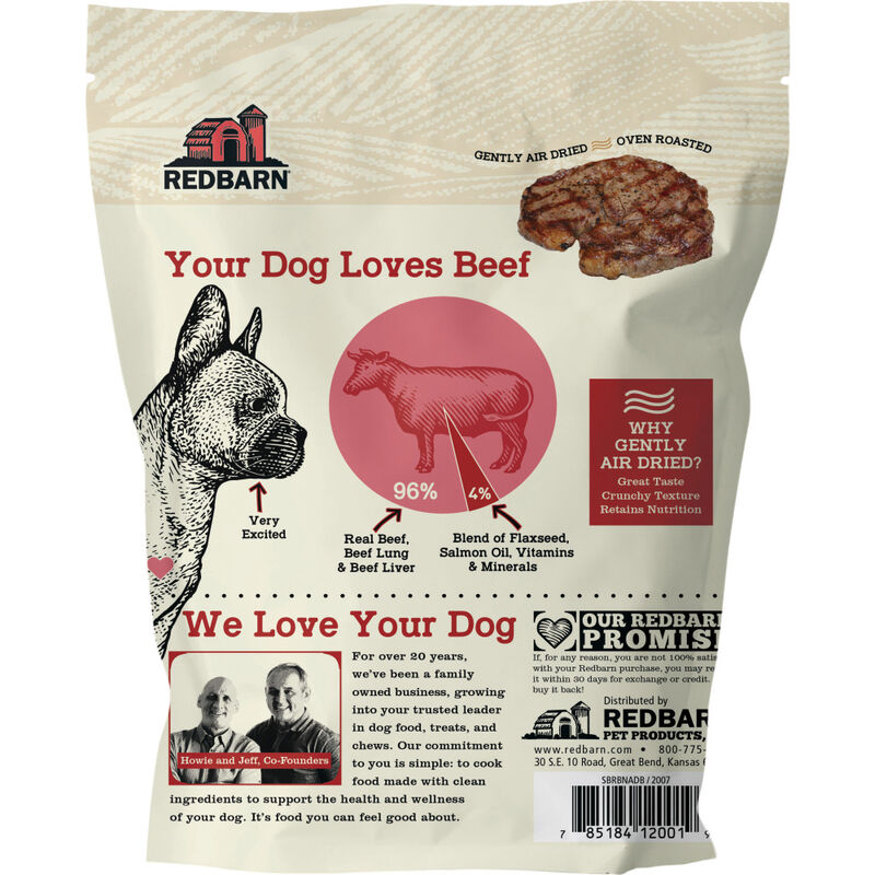 Redbarn Air-Dried Dog Food, Beef, 2-lb image number null