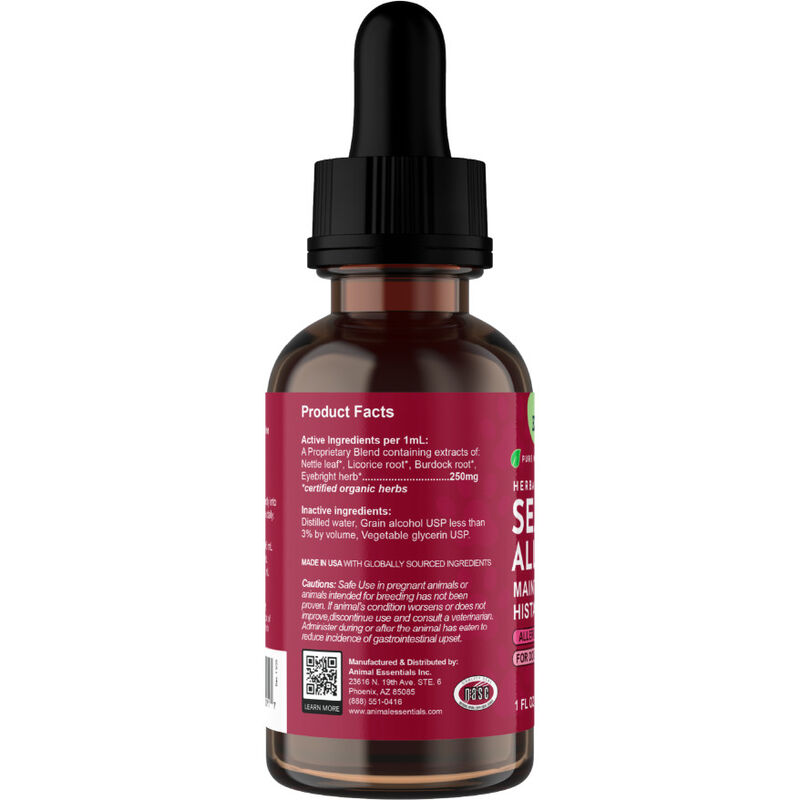 Animal Essentials Seasonal Allergy Herbal Dog & Cat Supplement, 1-oz image number null