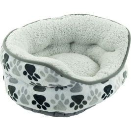 Arlee Pet Products Cozy Dog & Cat Bed, Silver, 17-in x 14-in x 7-in