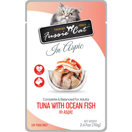 Fussie Cat Premium Wet Cat Food, Tuna & Ocean Fish in Aspic