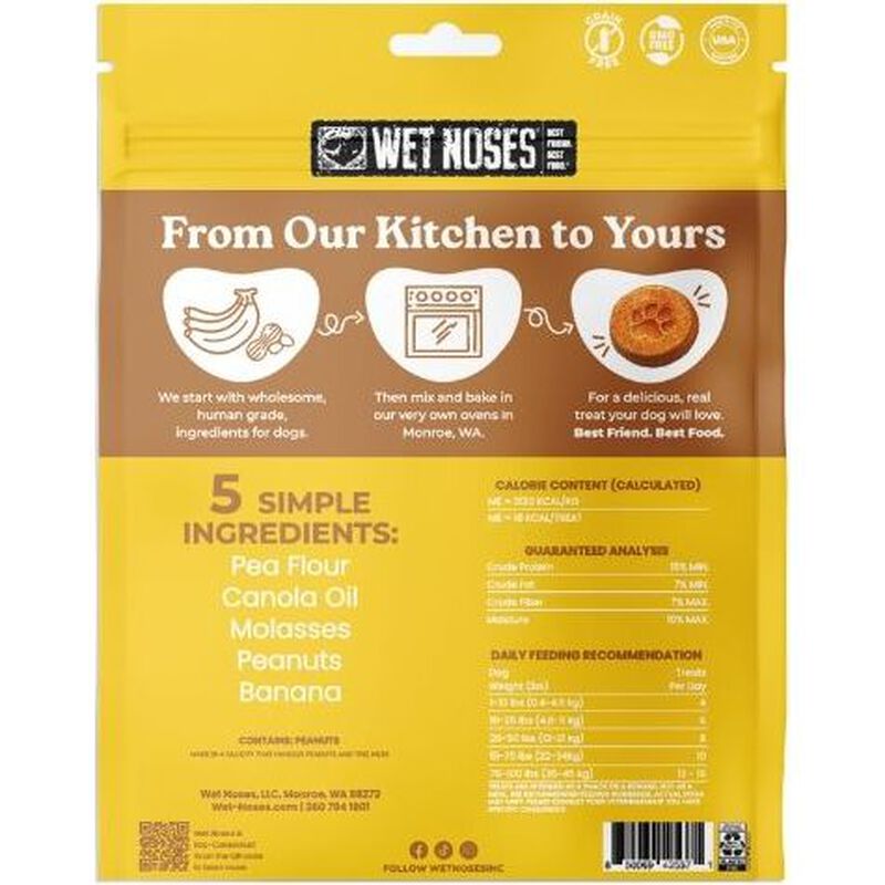 Wet Noses Crunchy Dog Treats, Peanut Butter & Banana, 10-oz image number null