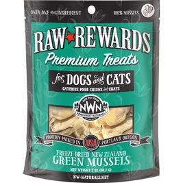 Northwest Naturals Raw Rewards Freeze-Dried Dog & Cat Treats, Green Mussels, 2-oz