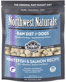 Northwest Naturals Raw Frozen Dog Food, Nuggets, Whitefish & Salmon