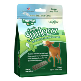 Emerald Pet Fresh Smileezz Dental Dog Treats, Large, 12.5-oz