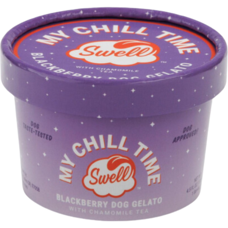 Swell Gelato Frozen Dog Treat, "My Chill Time" Blackberry & Chamomile Tea, 4-oz image number null