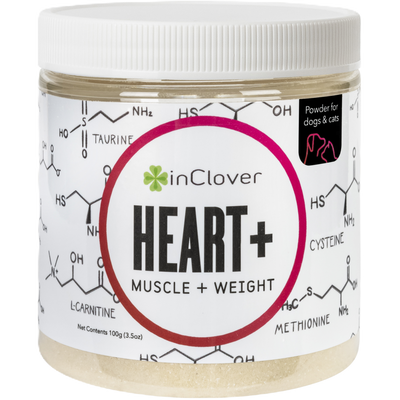 InClover Powder Dog & Cat Supplement, Heart+, Muscle + Weight, 100-g