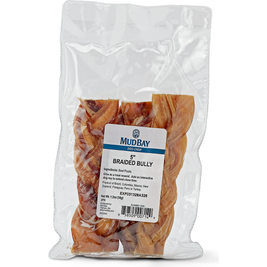 Mud Bay Braided Bully Stick Dog Treats, 5-in, 3-pack