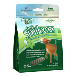 Emerald Pet Fresh Smileezz Grain-Free Large Dental Dog Treats, 12.5-oz