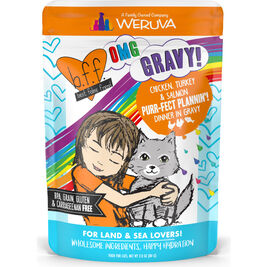 B.F.F. Best Feline Friend OMG Gravy! Wet Cat Food, Purr-Fect Plannin'!, Chicken, Turkey & Salmon