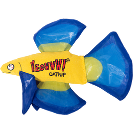 Ducky World Yeowww! Catnip Cat Toy, Mo Betta Fish, Blue