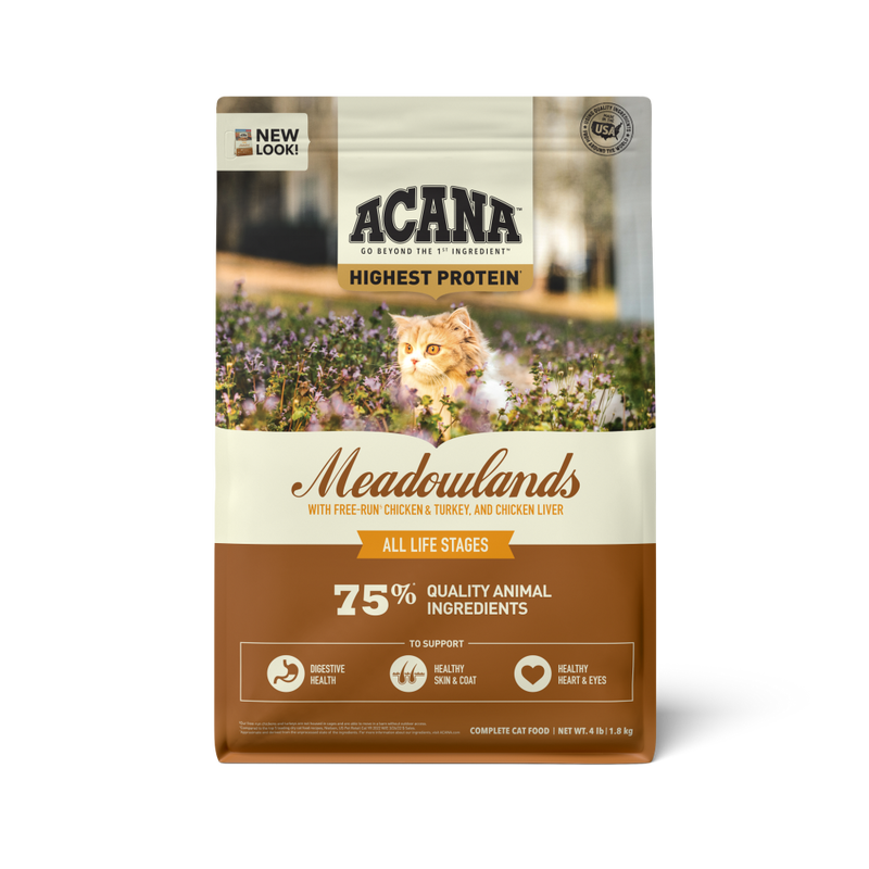 Acana Highest Protein Dry Cat Food, Meadowlands image number null
