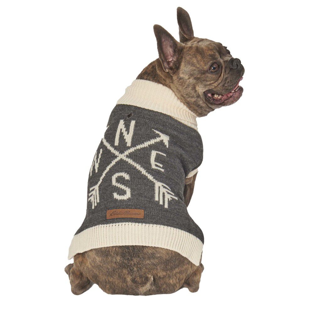 PetRageous Designs Dog Sweater Charcoal Compass