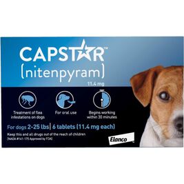 Capstar Oral Flea Treatment for Dogs 2-25 lbs, 6-pack