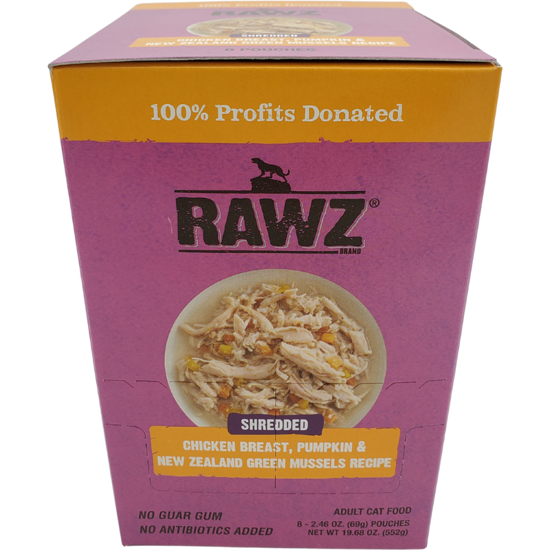 Rawz Shredded Wet Cat Food, Chicken Breast, Pumpkin & New Zealand Green Mussels, 2.46-oz image number null