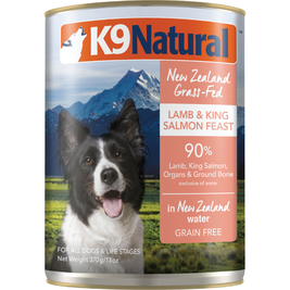 K9 Natural Canned Dog Food, Lamb & Salmon, 13-oz