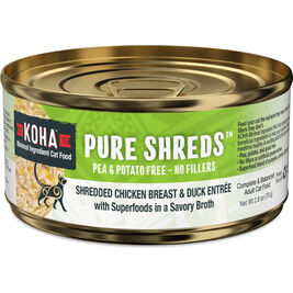 Koha Pure Shreds Canned Cat Food, Chicken & Duck