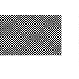 Time To Roar The Best Ribbed Foam Pet Food Mat, Black & White Geometric